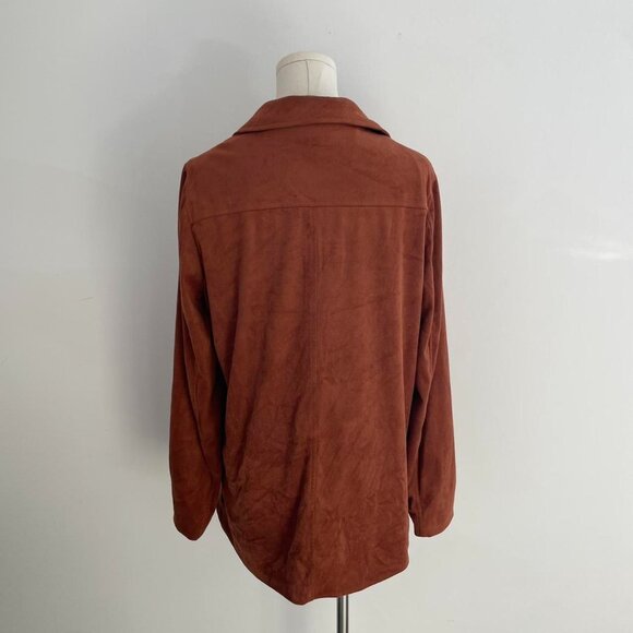 Alfani Rust Suede Style Jacket | Women’s Size Medium - Picture 3 of 4